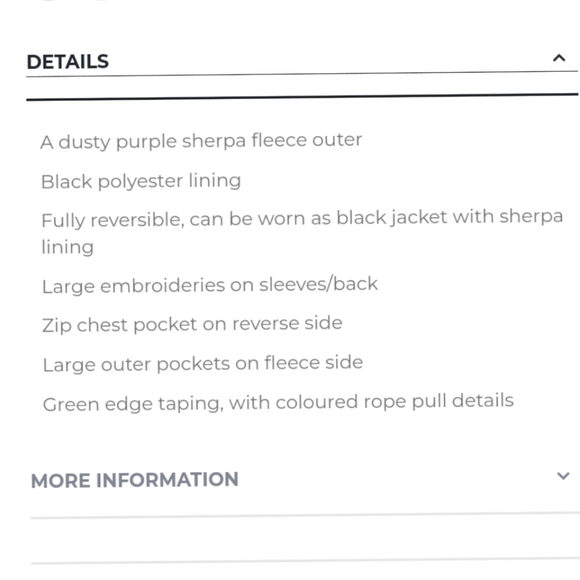 🆕⭐ JUNGLES JUNGLES Sherpa fleece embroidered jacket - Picture 15 of 15